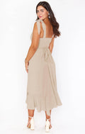 Ladies String Tie Daily Long Dress GQOQ001 - SWEETKAMA