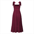 Ladies String Tie Daily Long Dress GQOQ001 - SWEETKAMA