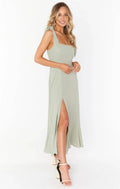 Ladies String Tie Daily Long Dress GQOQ001 - SWEETKAMA