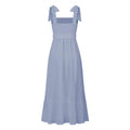 Ladies String Tie Daily Long Dress GQOQ001 - SWEETKAMA