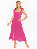 Ladies String Tie Daily Long Dress GQOQ001 - SWEETKAMA