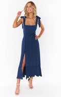 Ladies String Tie Daily Long Dress GQOQ001 - SWEETKAMA