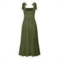 Ladies String Tie Daily Long Dress GQOQ001 - SWEETKAMA