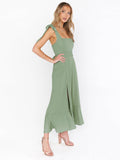 Ladies String Tie Daily Long Dress GQOQ001 - SWEETKAMA