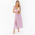 Ladies String Tie Daily Long Dress GQOQ001 - SWEETKAMA