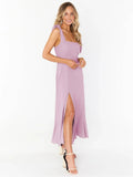 Ladies String Tie Daily Long Dress GQOQ001 - SWEETKAMA