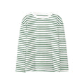 Ladies Stripe Long Sleeves Crew Neck Tee TX0016 - SWEETKAMA