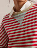 Ladies Striped Crewneck Long Sleeves Sweatshirt SKT536 - SWEETKAMA