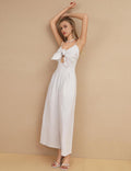 Ladies Striped Tie-Front Jumpsuit SKJ427 - SWEETKAMA