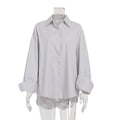 Ladies Striped Turndown Collar Shirt CY0034 - SWEETKAMA