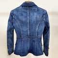 Ladies Trendy Golden Botton Denim Blazer 20016 - SWEETKAMA