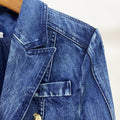 Ladies Trendy Golden Botton Denim Blazer 20016 - SWEETKAMA