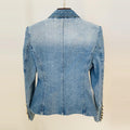 Ladies Trendy Jacket Golden Botton Denim Blazer 20026 - SWEETKAMA