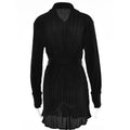 Ladies Turn-Down Collar Pleated Shirt Dress FD9437 - SWEETKAMA