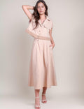 Ladies Turndown Collar Top and Skirt Sets SKST455 - SWEETKAMA