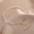 Ladies White Pearl Golden Balls Necklace SKAJ034 - SWEETKAMA