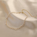 Ladies White Pearl Golden Balls Necklace SKAJ034 - SWEETKAMA