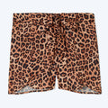 Leopard Print Tie Beach Shorts FKSW2301K - SWEETKAMA