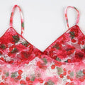 Missy Cherry Print Smudge Mesh Cami 15496 - SWEETKAMA