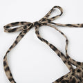 Missy Leopard Print Thin Scarf Flounce Halter Top 12489 - SWEETKAMA