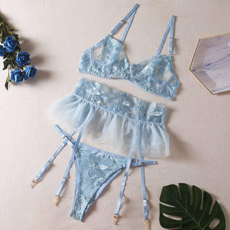 Sexy Charm Lace Lingerie Set R1130A - SWEETKAMA