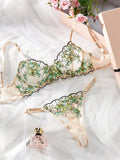 Sexy Floral Embroidery Lingerie Set HF-4148 - SWEETKAMA