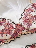 Sexy Floral Embroidery Lingerie Set HF-4148 - SWEETKAMA