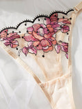 Sexy Floral Embroidery Lingerie Set HF-4148 - SWEETKAMA