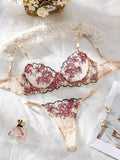 Sexy Floral Embroidery Lingerie Set HF-4148 - SWEETKAMA