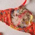 Sexy Floral Embroidery Lingerie Set R0018A - SWEETKAMA