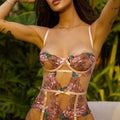 Sexy Floral Embroidery Lingerie Set R1050A - SWEETKAMA