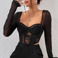 Sexy Lace Long Sleeves Corset K0105 - SWEETKAMA