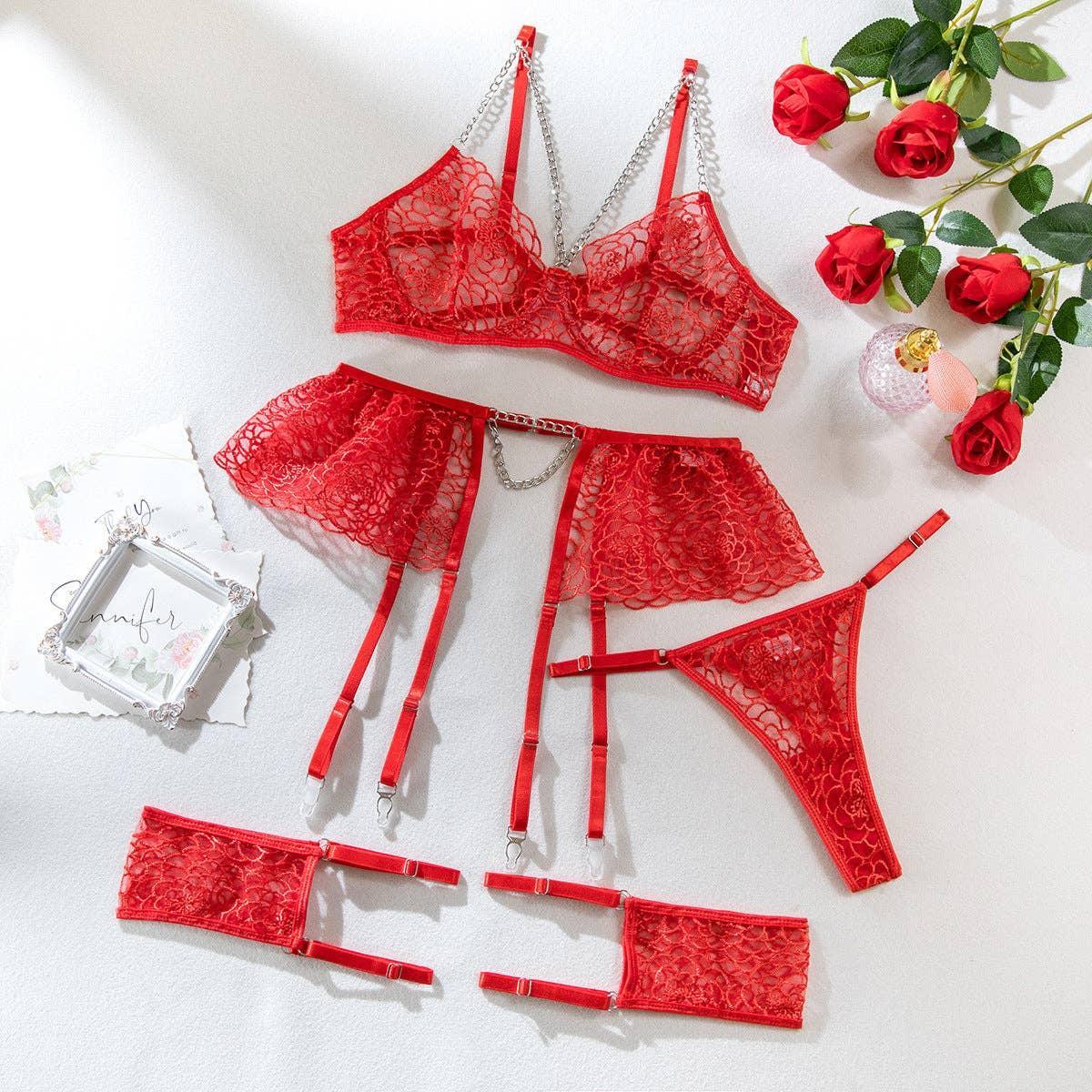 Sexy Solid Color Lingerie Set R0043A - SWEETKAMA