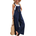 Solid Color Botton Strape Overalls Daily Jumpsuit SKJ2357 - SWEETKAMA