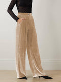 Solid Color Casual Style Wide Leg Velvet Pants GKBE001 - SWEETKAMA