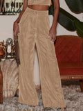 Solid Color Casual Style Wide Leg Velvet Pants GKBE001 - SWEETKAMA