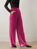 Solid Color Casual Style Wide Leg Velvet Pants GKBE001 - SWEETKAMA