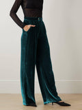 Solid Color Casual Style Wide Leg Velvet Pants GKBE001 - SWEETKAMA