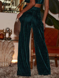 Solid Color Casual Style Wide Leg Velvet Pants GKBE001 - SWEETKAMA