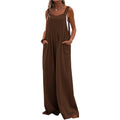 Solid Color Overall Loose Crepe Jumpsuits SKJ162 - SWEETKAMA