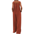 Solid Color Overall Loose Crepe Jumpsuits SKJ162 - SWEETKAMA