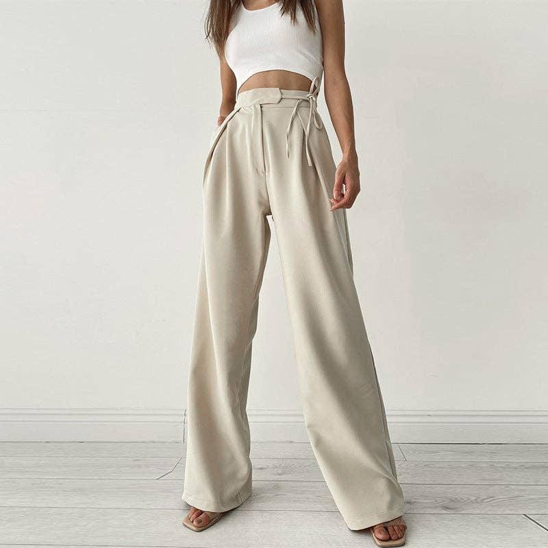 Solid High Waist Loose Sports Women Daily Pants CC21172PF - SWEETKAMA