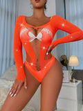 Sparkle Fishnet Teddy See Throught Lingerie Bodystocking TZ122 - SWEETKAMA