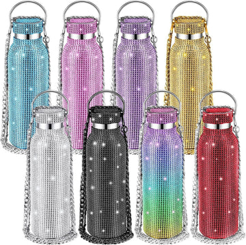 Sparkle Rhinestone Water Bottle 12/17/20/25OZ FKWB2020 - SWEETKAMA