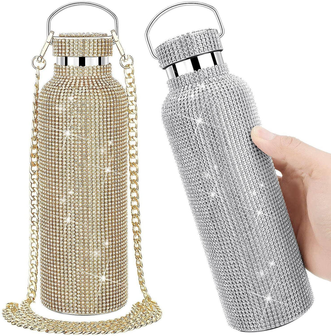 Sparkle Rhinestone Water Bottle 12/17/20/25OZ FKWB2020 - SWEETKAMA