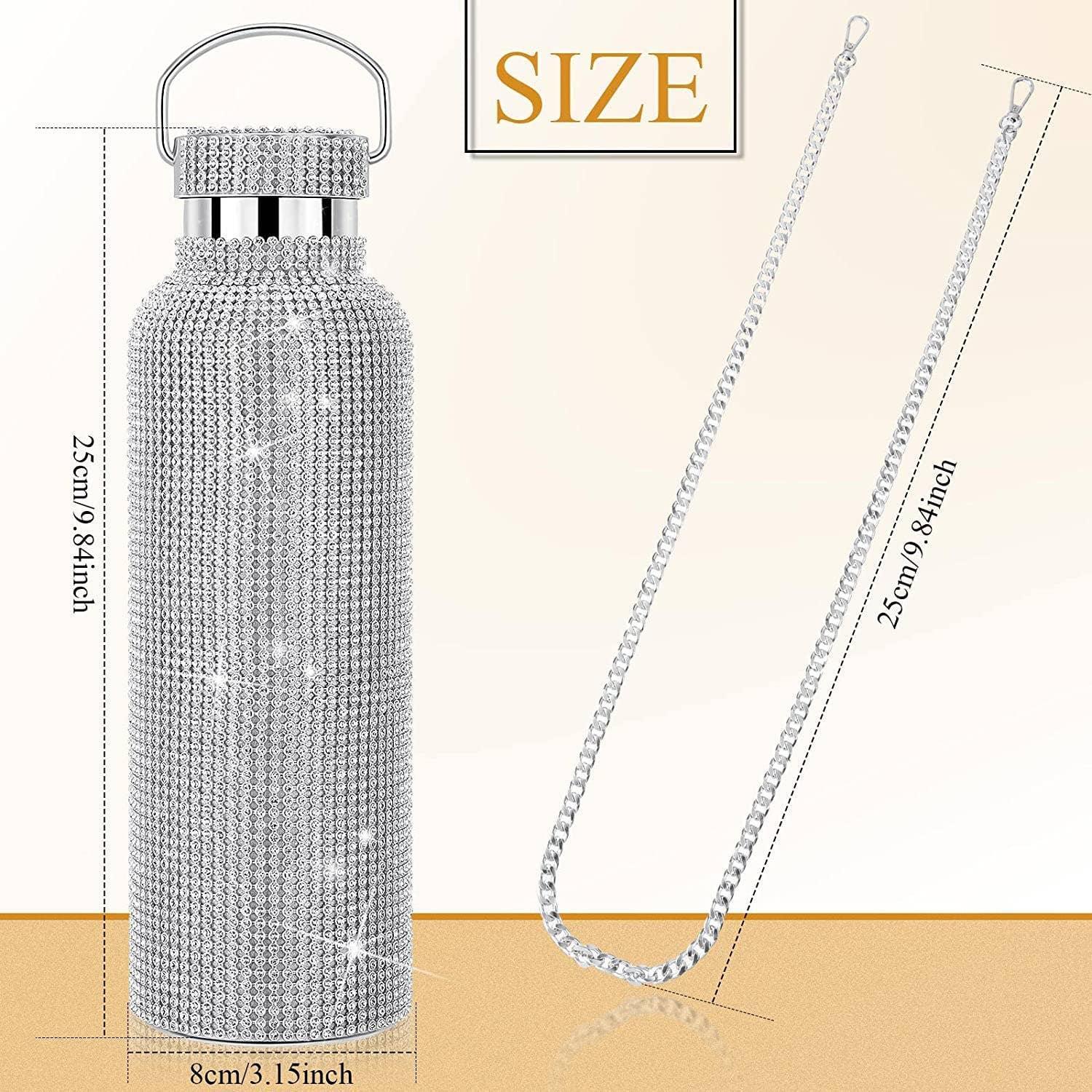 Sparkle Rhinestone Water Bottle 12/17/20/25OZ FKWB2020 - SWEETKAMA