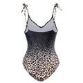 Straps Leopar Print One-piece Swimsuit with Wrap Y81 - SWEETKAMA