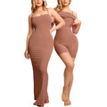 String Shoulder Bodycon Maxi Dresses with Shapewear SKD081 - SWEETKAMA