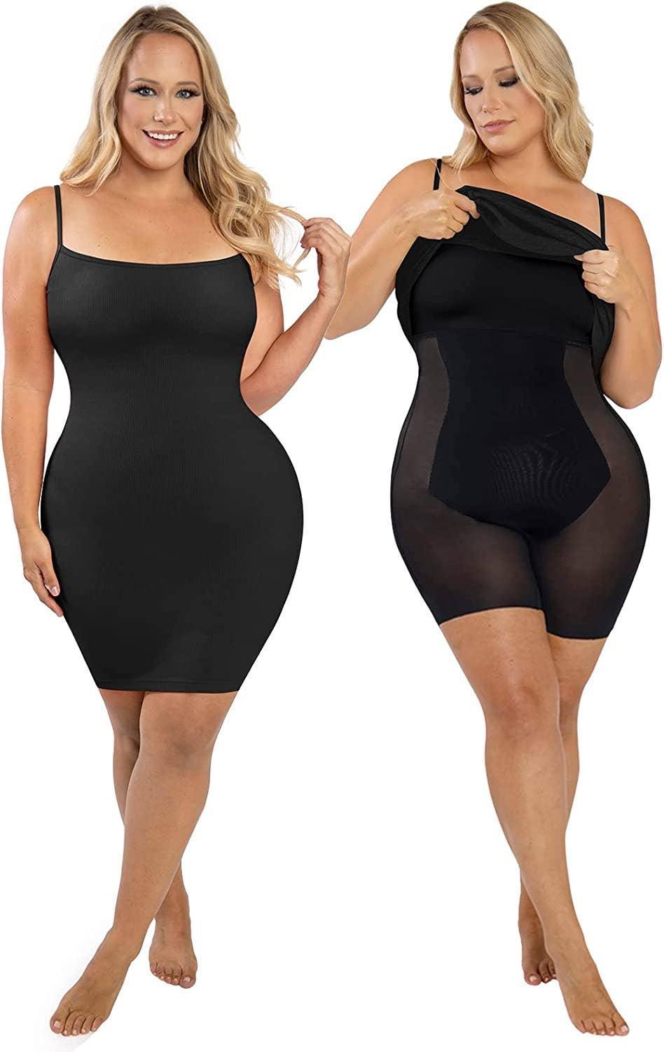 String Shoulder Bodycon Mini Dresses with Shapewear SKD084 - SWEETKAMA