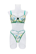 Sweet Floral Embroidery Lingerie Set HF-4107 - SWEETKAMA